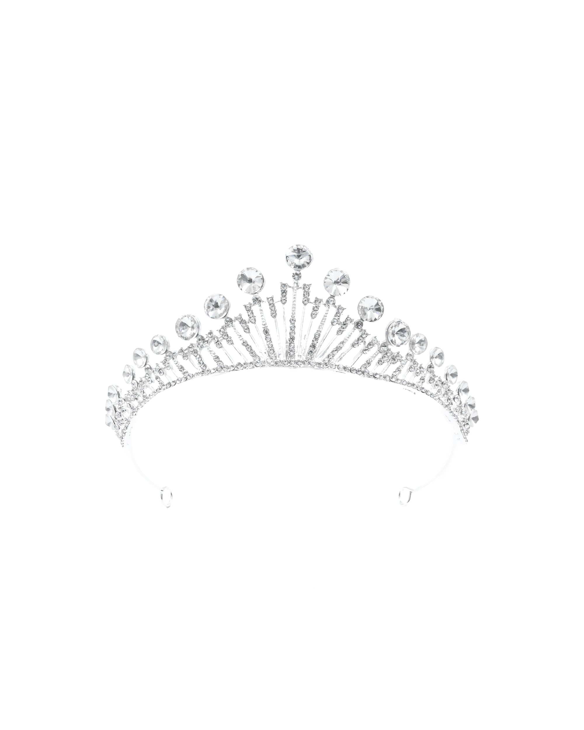 Corona Plateada de Diadema con piedras  - M40 Oro Laminado