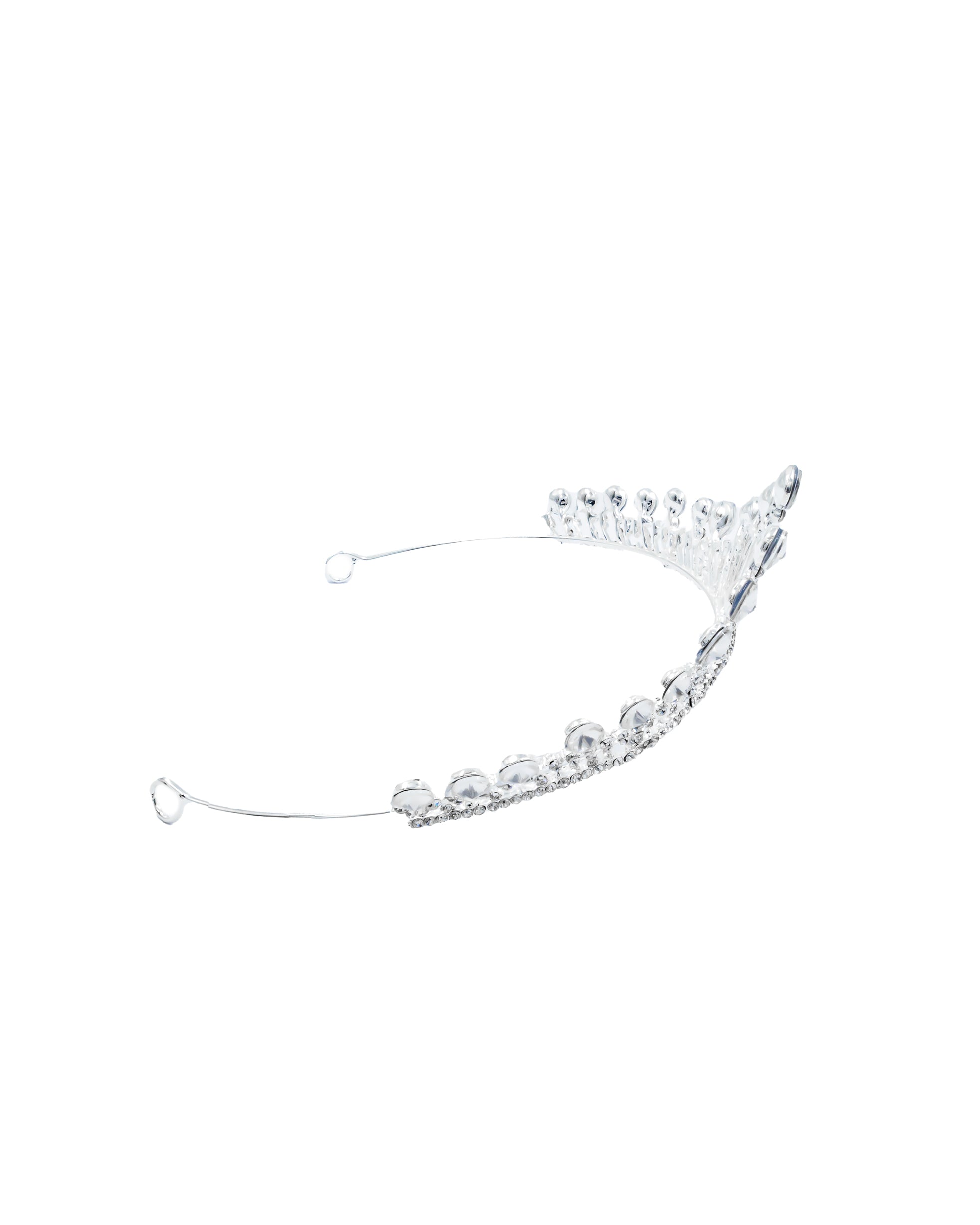 Corona Plateada de Diadema con piedras  - M40 Oro Laminado