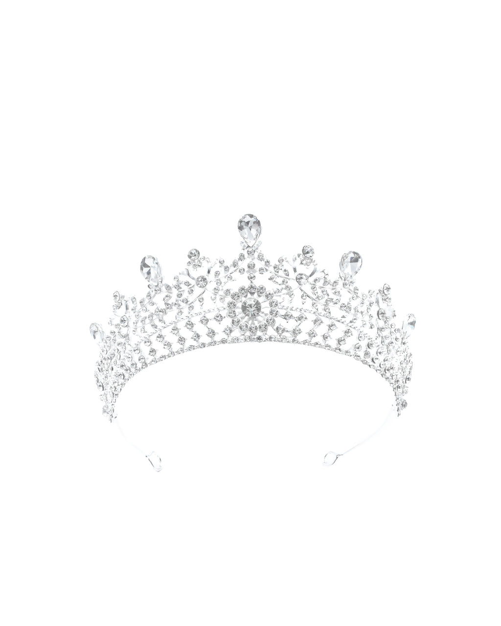 Corona Plateada de Diadema con piedras  - M41 Oro Laminado