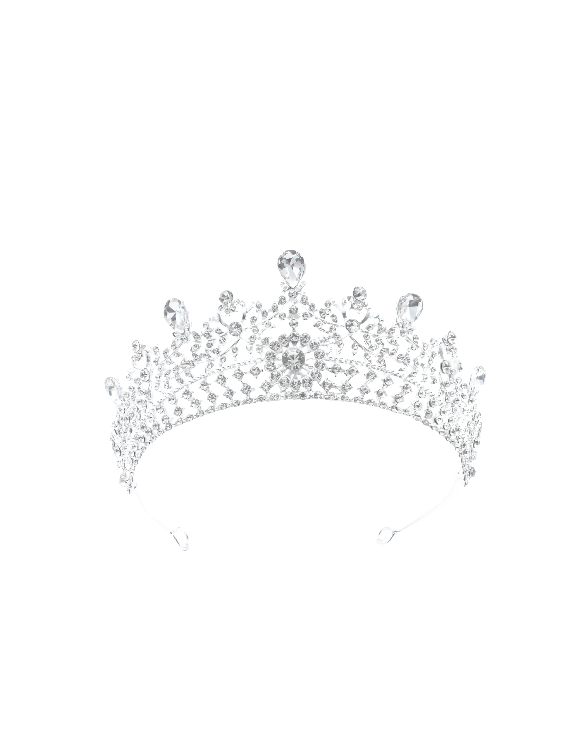Corona Plateada de Diadema con piedras  - M41 Oro Laminado