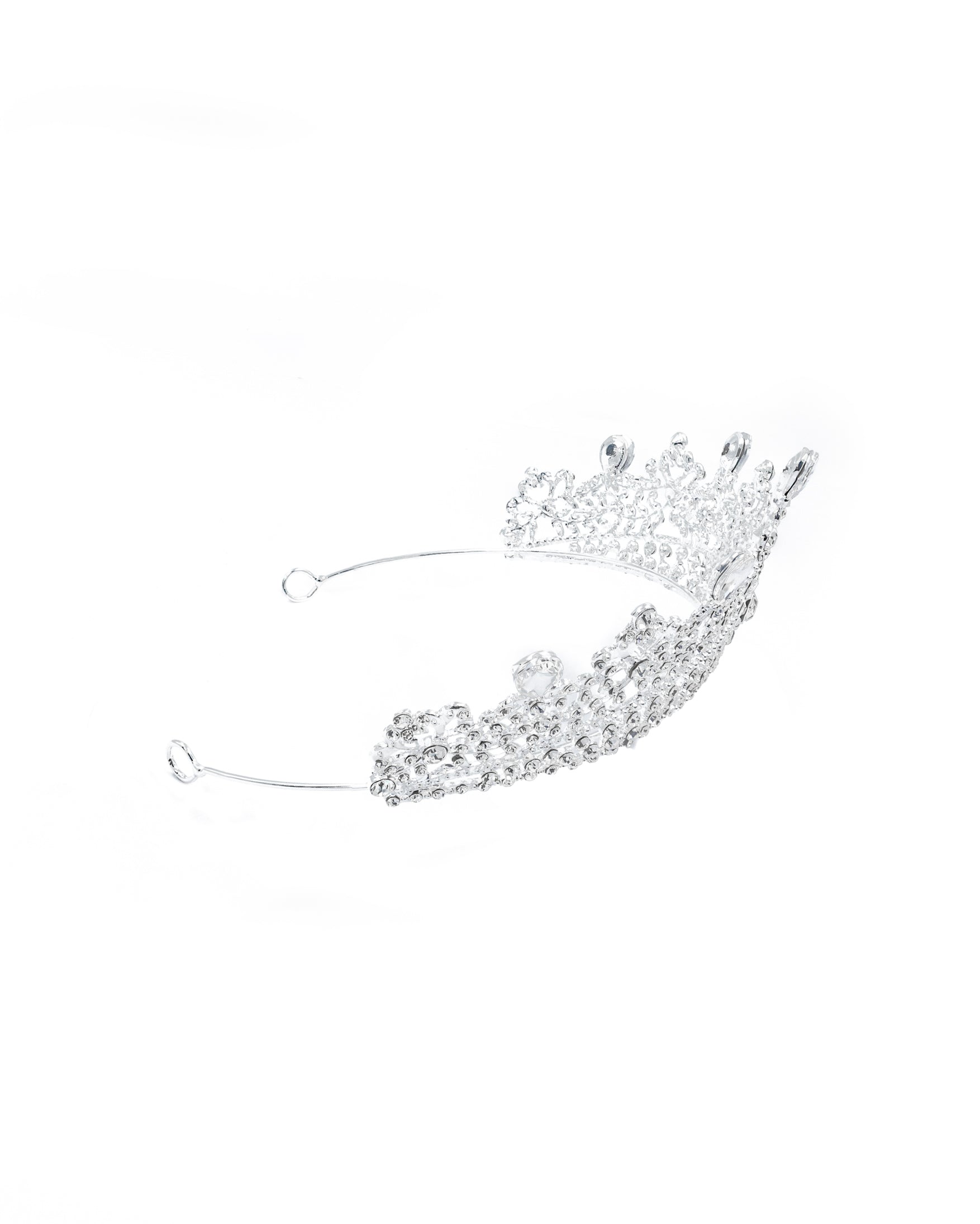 Corona Plateada de Diadema con piedras  - M41 Oro Laminado
