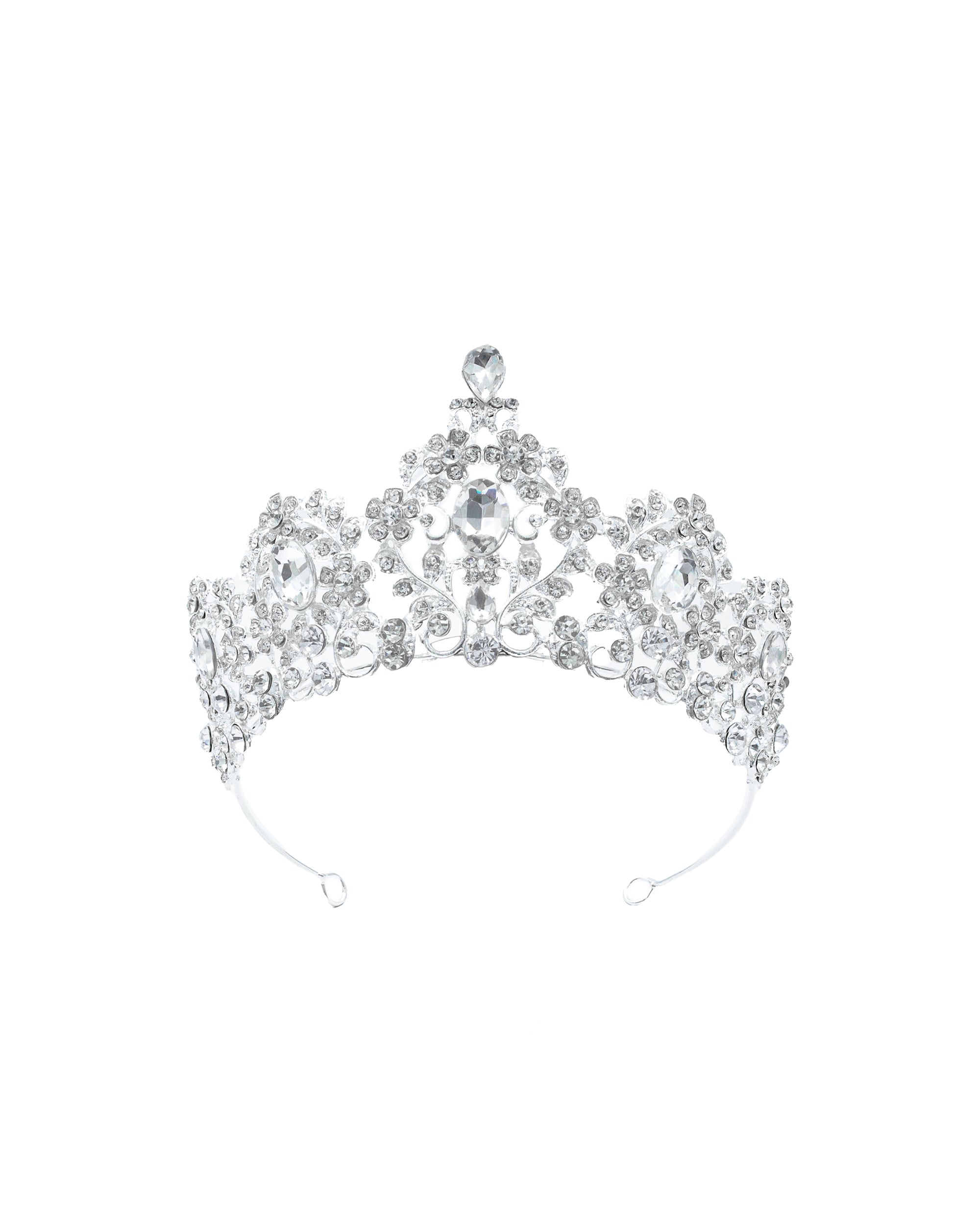 Corona Plateada de Diadema con piedras  - M42 Oro Laminado