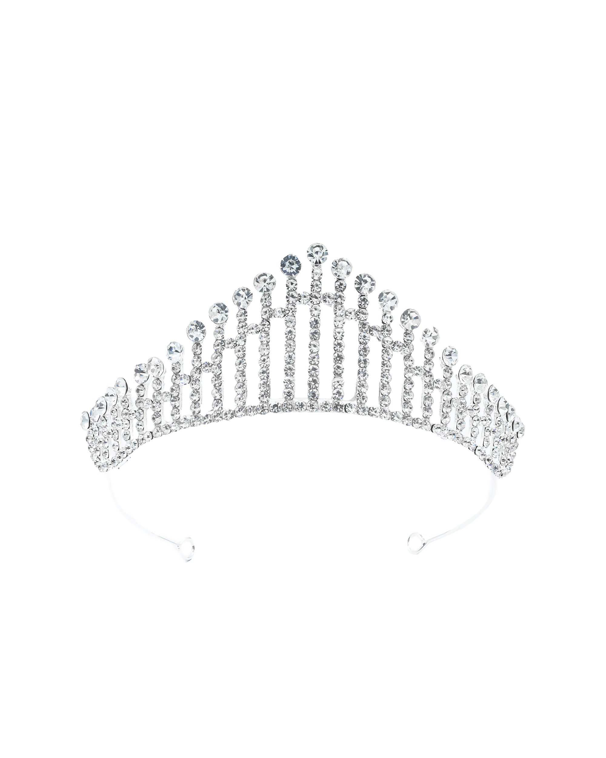 Corona Plateada de Diadema con piedras  - M43 Oro Laminado