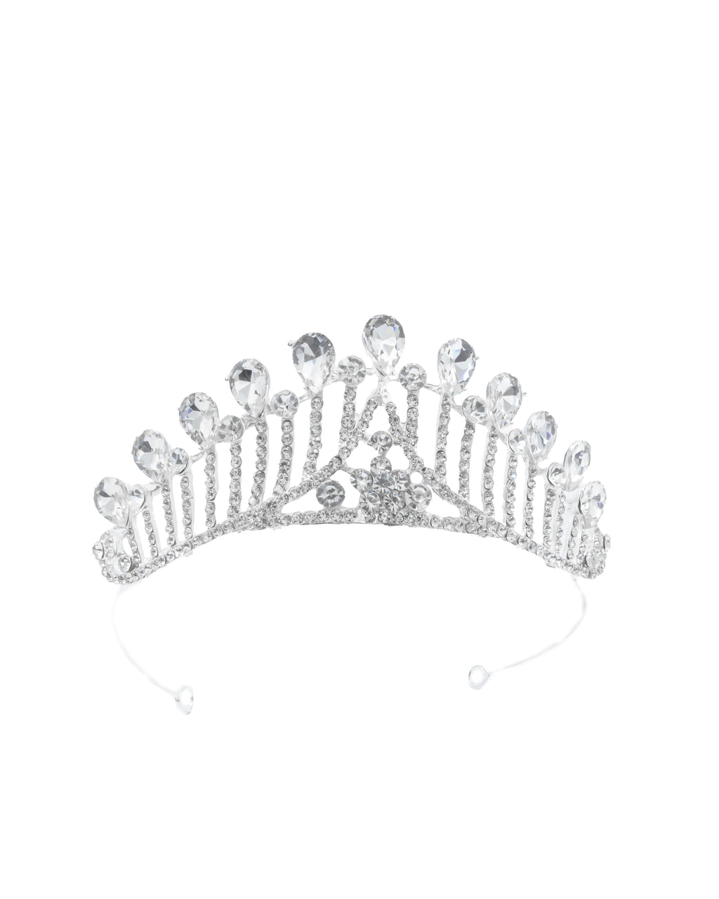 Corona Plateada de Diadema con piedras  - M44 Oro Laminado