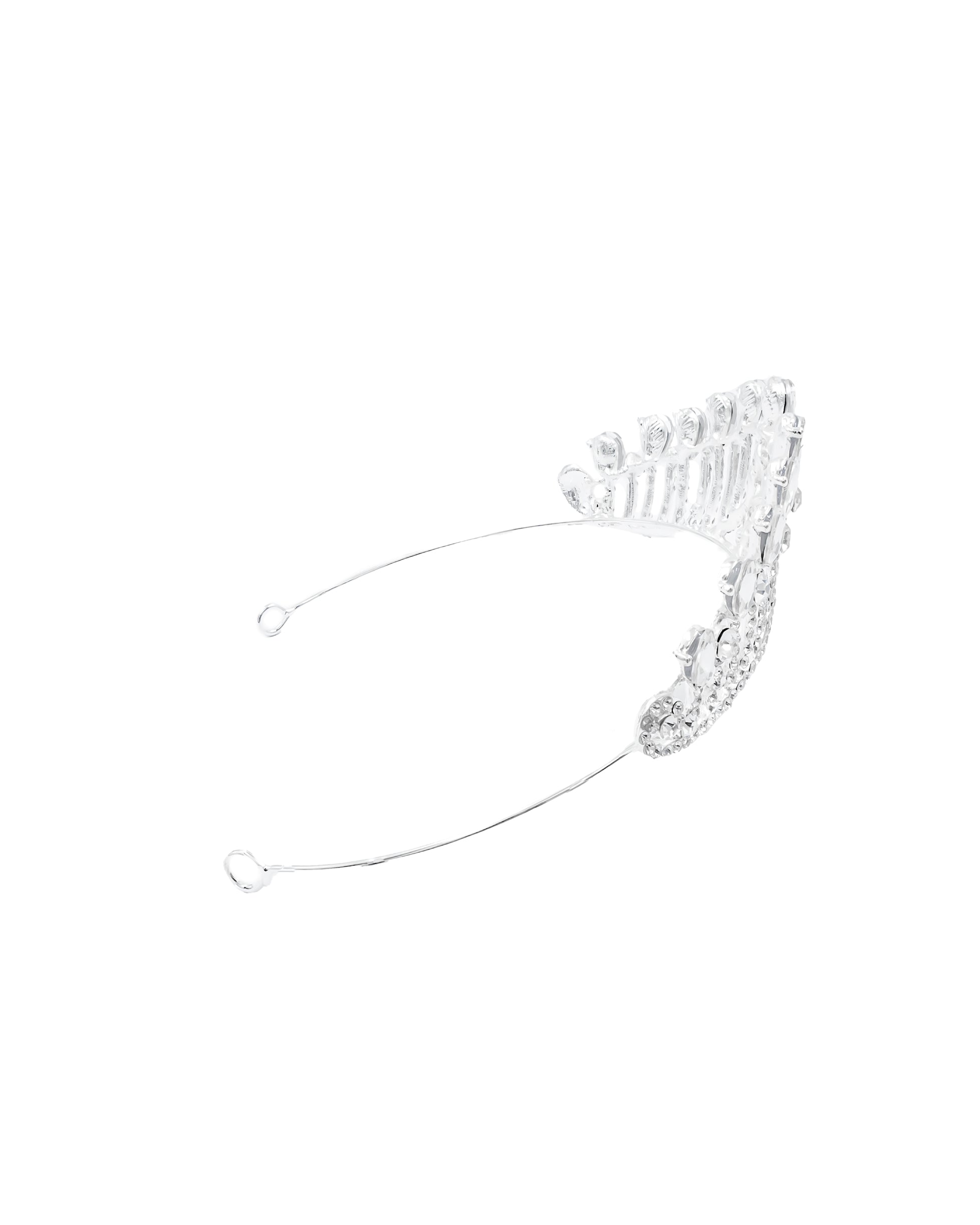 Corona Plateada de Diadema con piedras  - M44 Oro Laminado