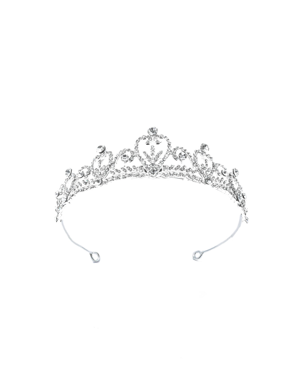 Corona Plateada de Diadema con piedras  - M45 Oro Laminado