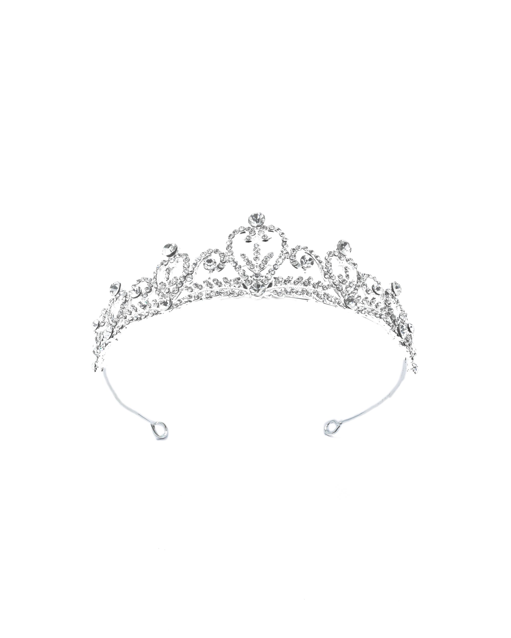 Corona Plateada de Diadema con piedras  - M45 Oro Laminado