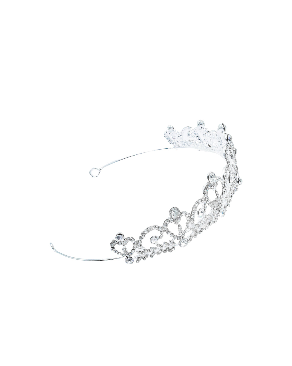 Corona Plateada de Diadema con piedras  - M45 Oro Laminado