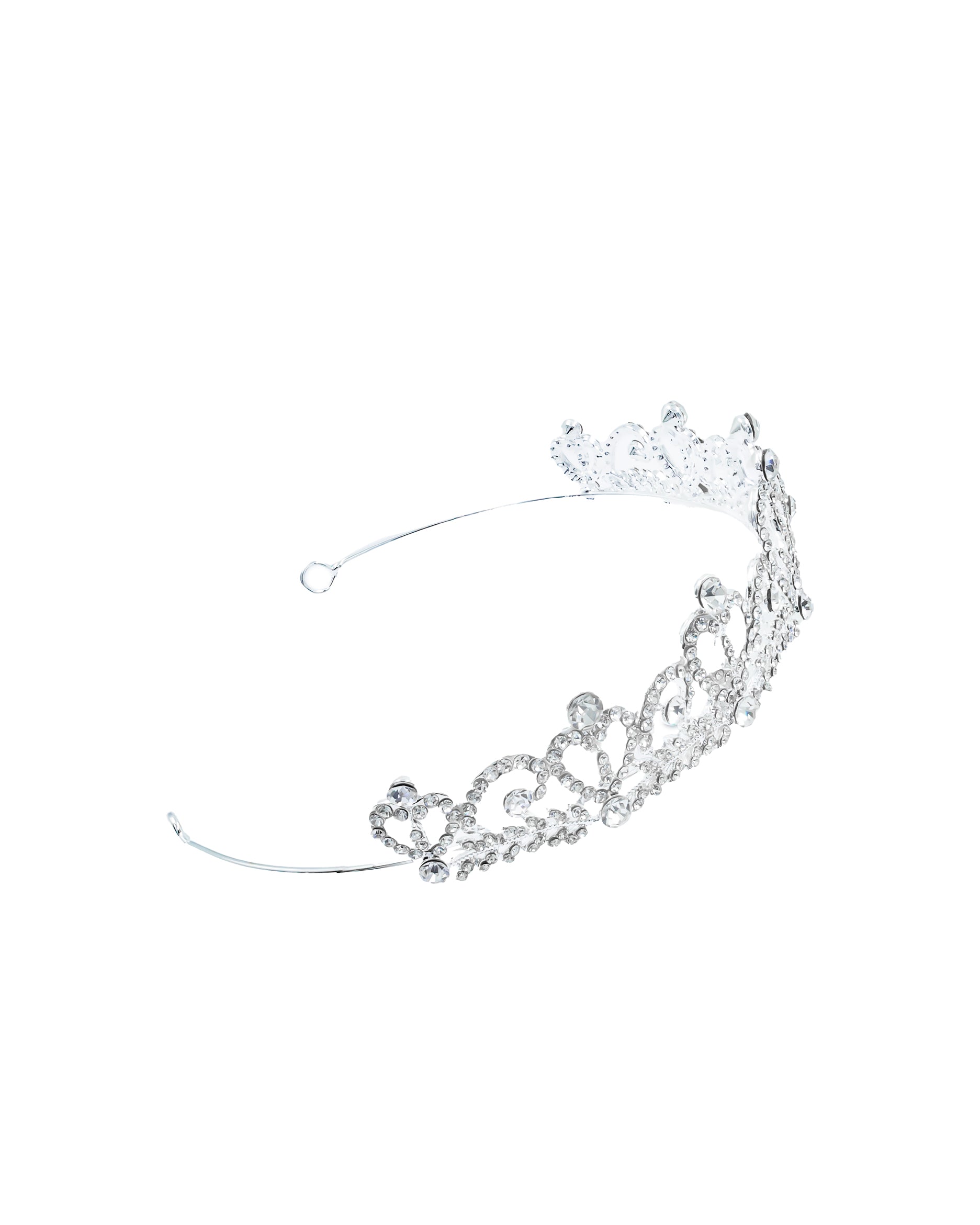 Corona Plateada de Diadema con piedras  - M45 Oro Laminado