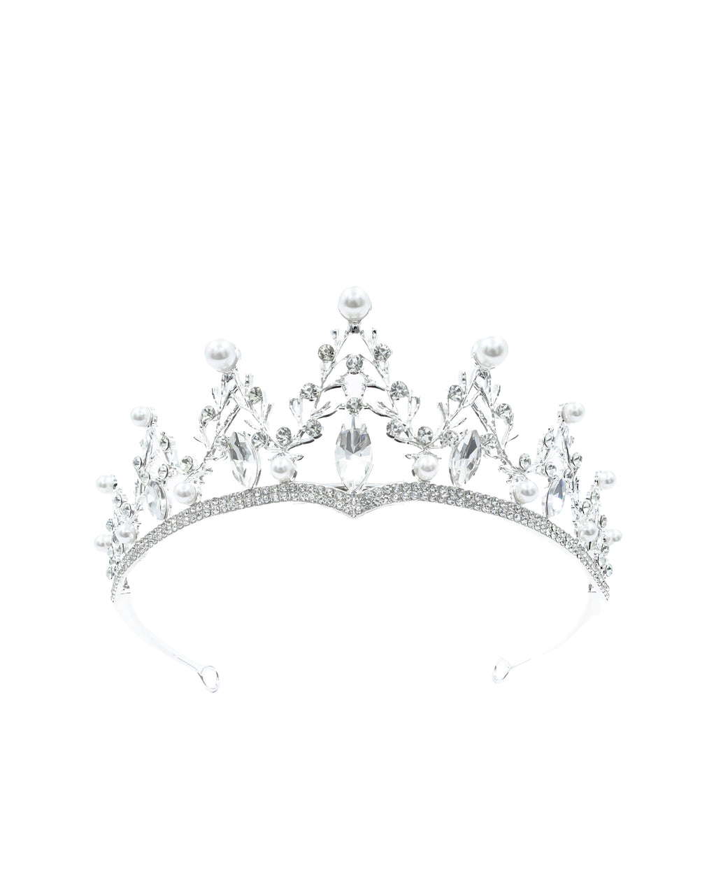 Corona Plateada de Diadema con piedras  - M47 Oro Laminado