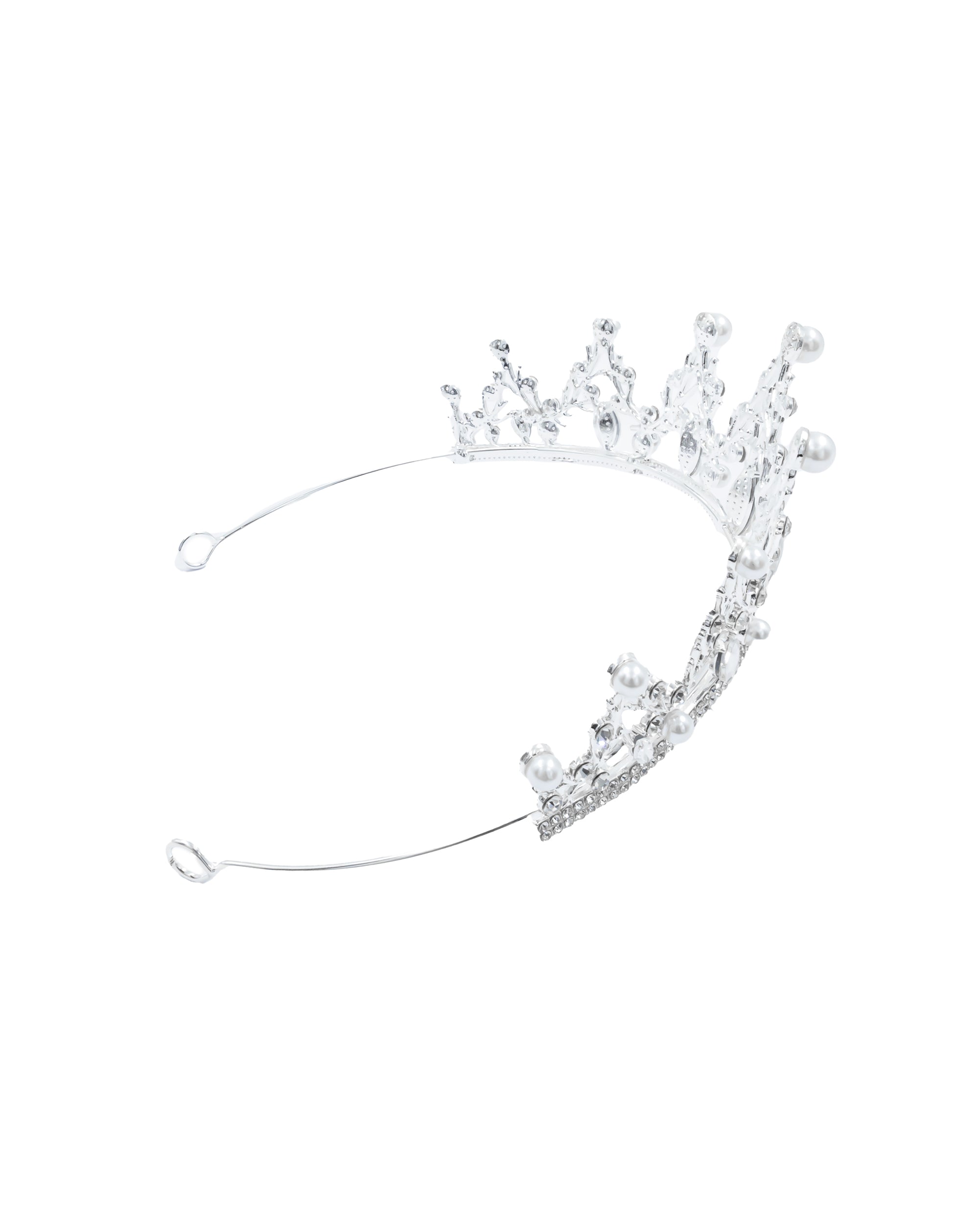 Corona Plateada de Diadema con piedras  - M47 Oro Laminado