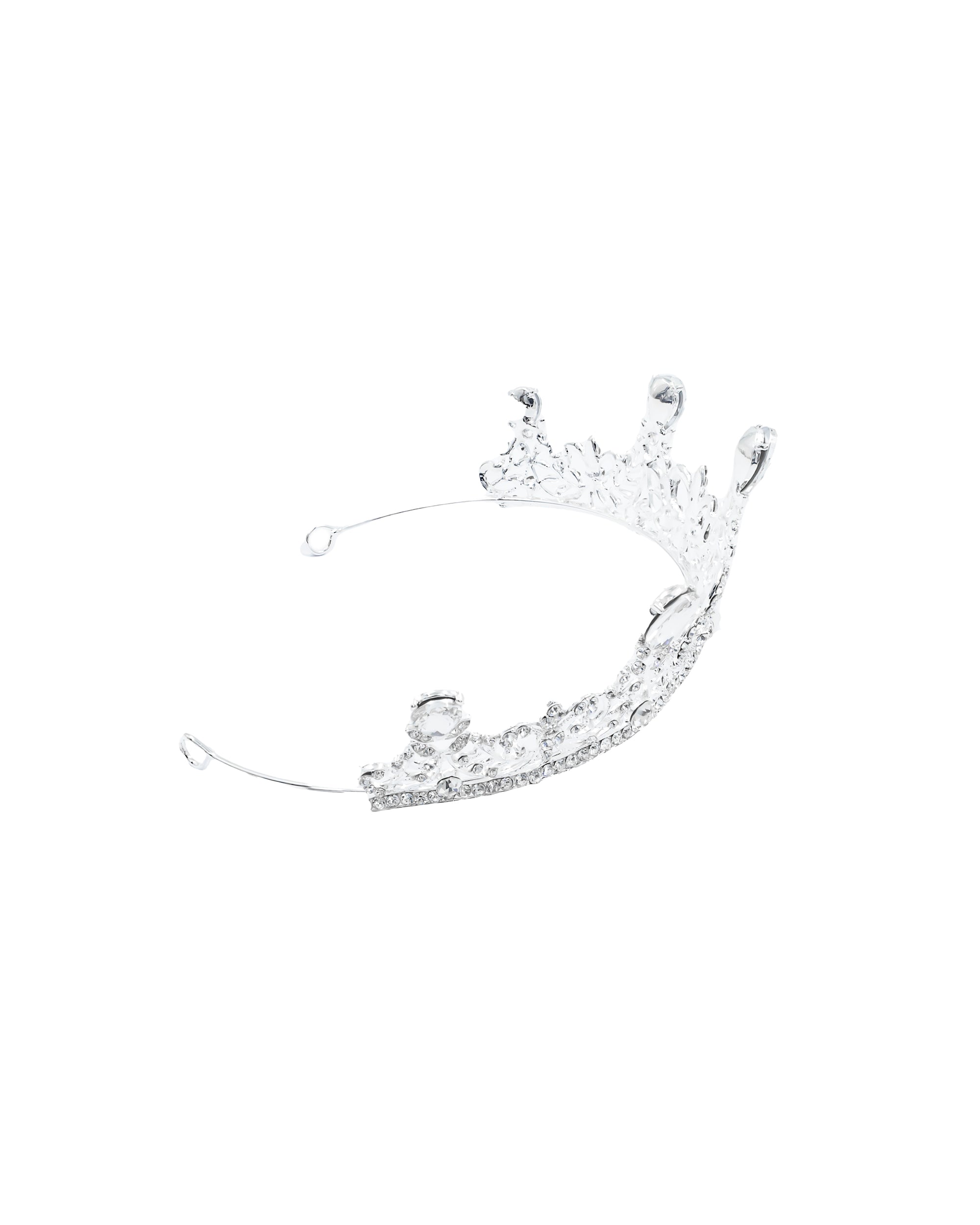 Corona Plateada de Diadema con piedras  - M48 Oro Laminado