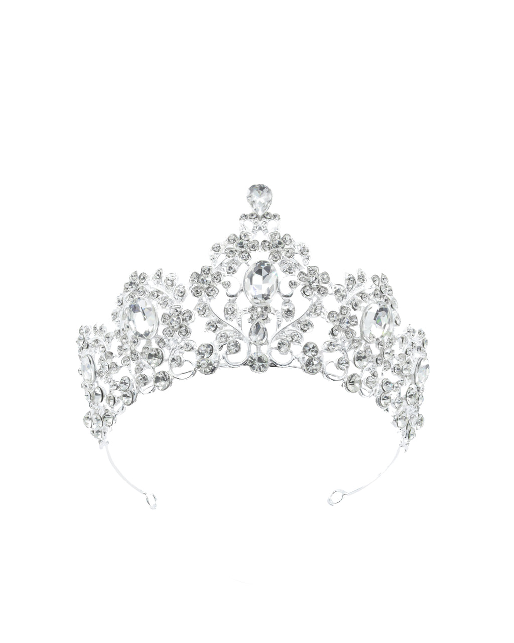 Corona Plateada de Diadema con piedras  - M49 Oro Laminado