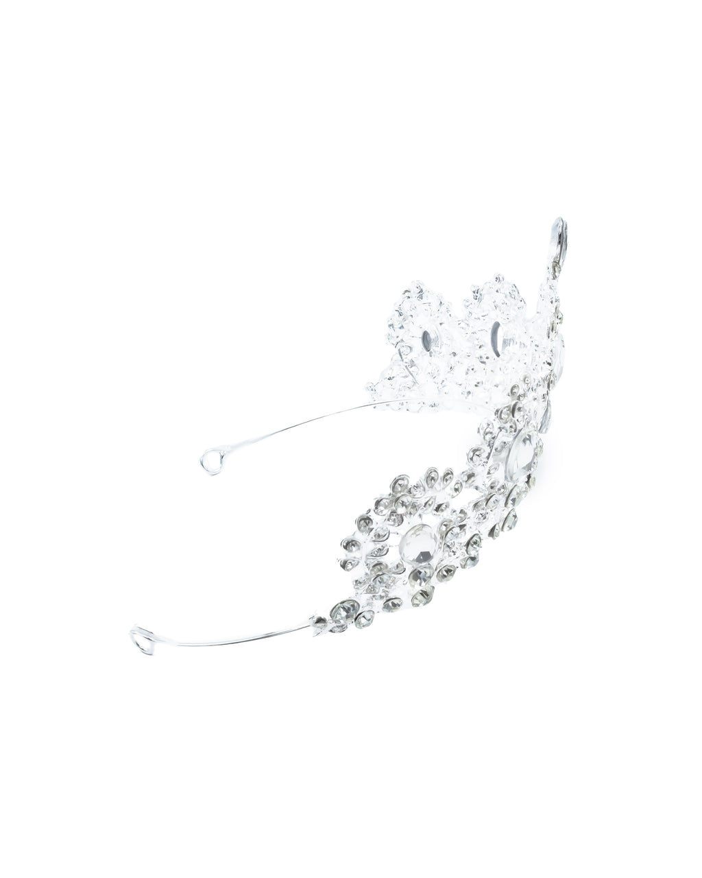 Corona Plateada de Diadema con piedras  - M49 Oro Laminado