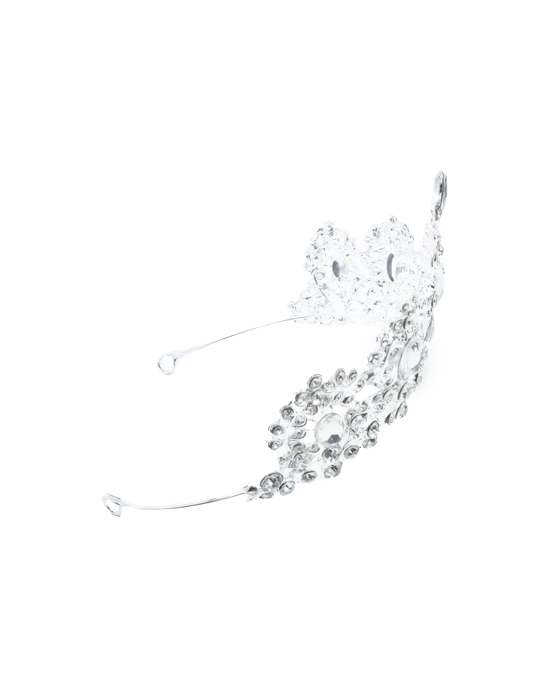 Corona Plateada de Diadema con piedras  - M49 Oro Laminado