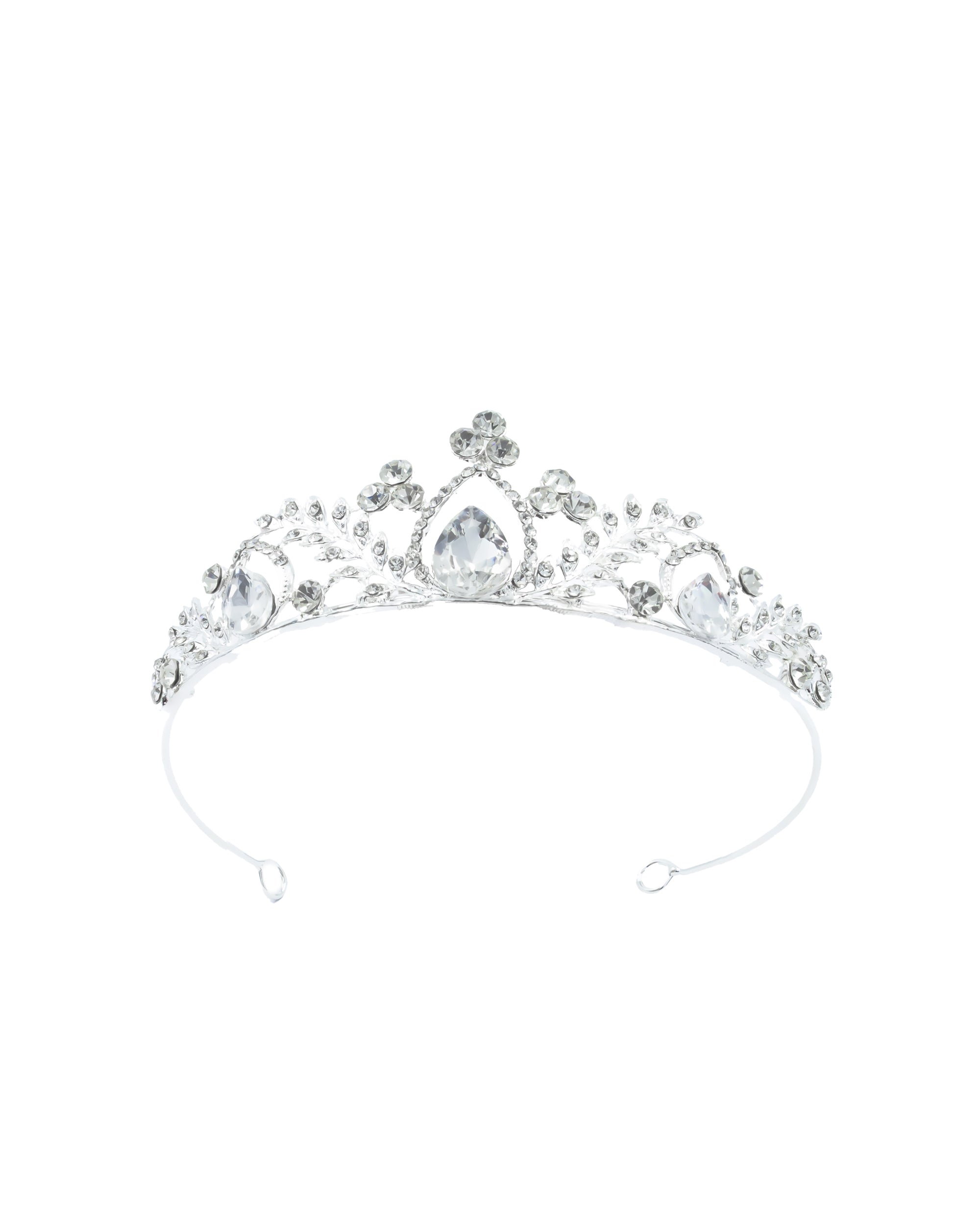 Corona Plateada de Diadema con piedras  - M50 Oro Laminado
