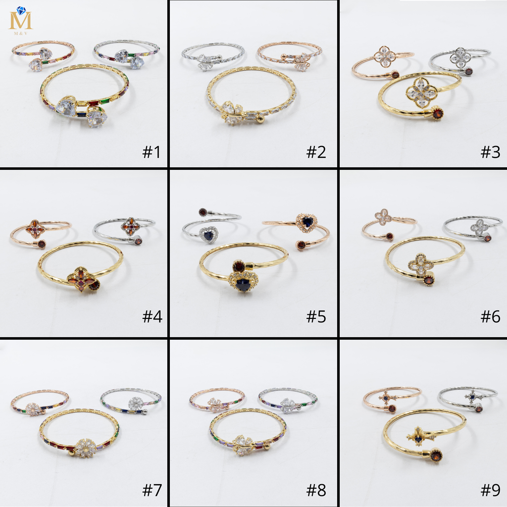 Pulseras Ajustables de tres colores M1 Oro Laminado
