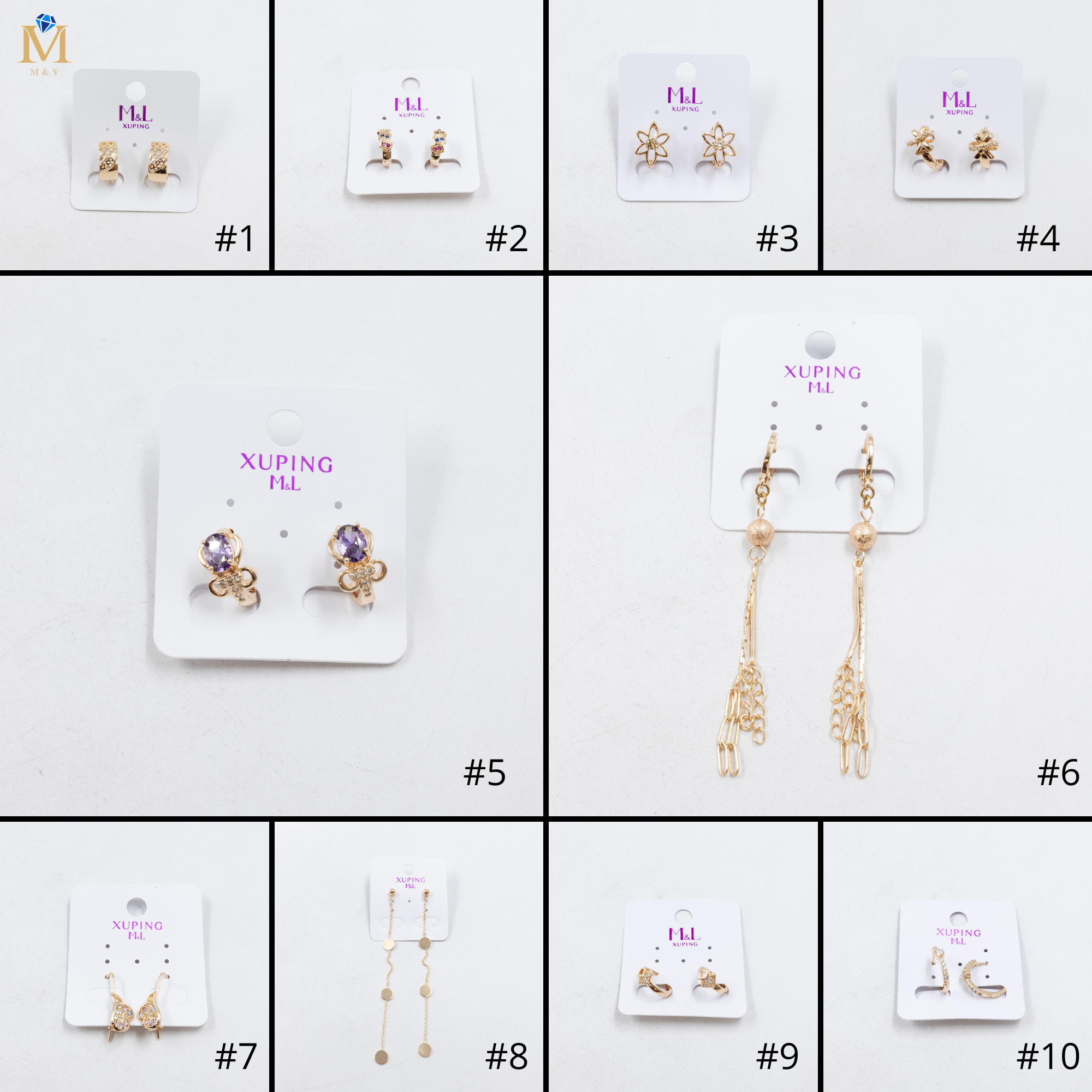 Aretes Xuping Dorados M1 Oro Laminado
