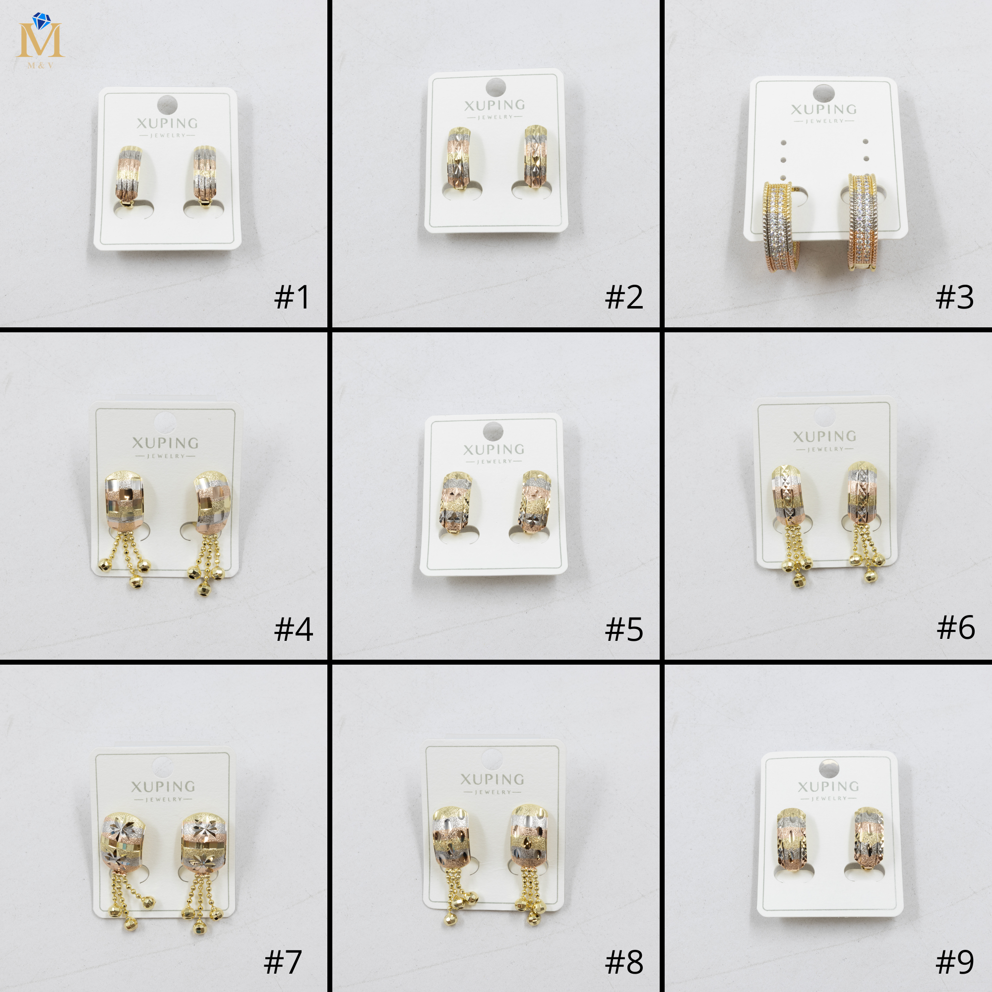 Aretes Oro Florentino Xuping M1 Oro Laminado