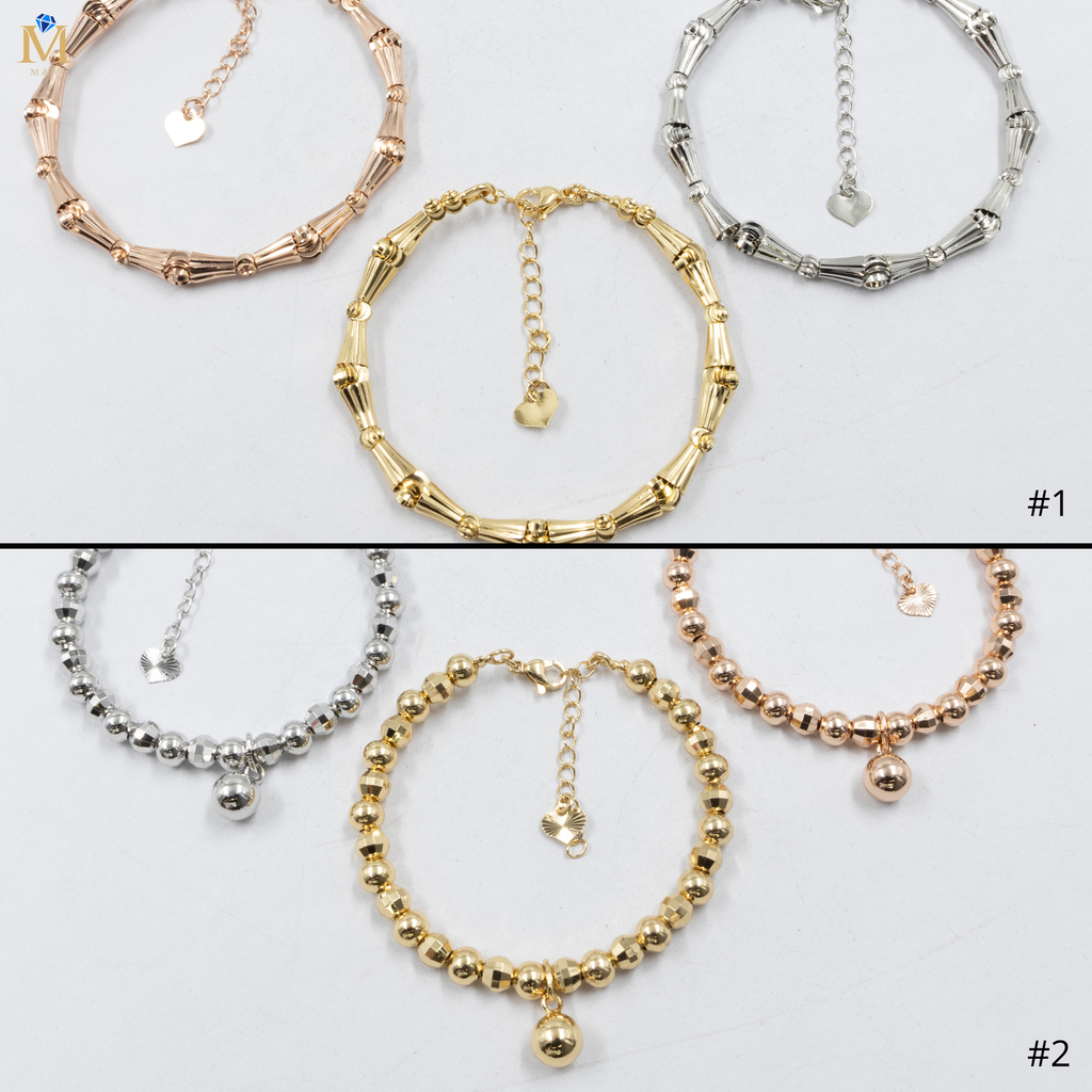 Pulseras Ajustable de tres colores  M3 Oro Laminado