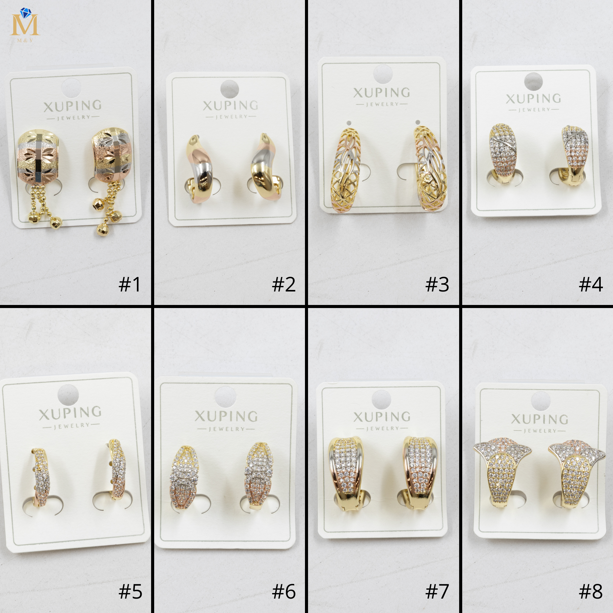 Aretes Oro Florentino Xuping M3 Oro Laminado