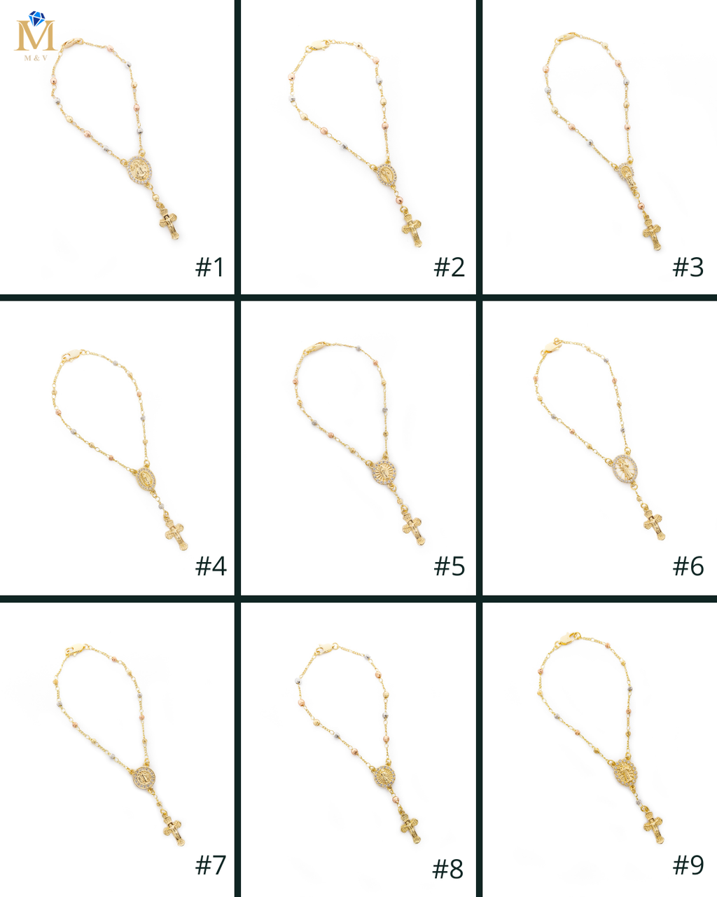 Decenario Dorado Religioso M3 Oro Laminado