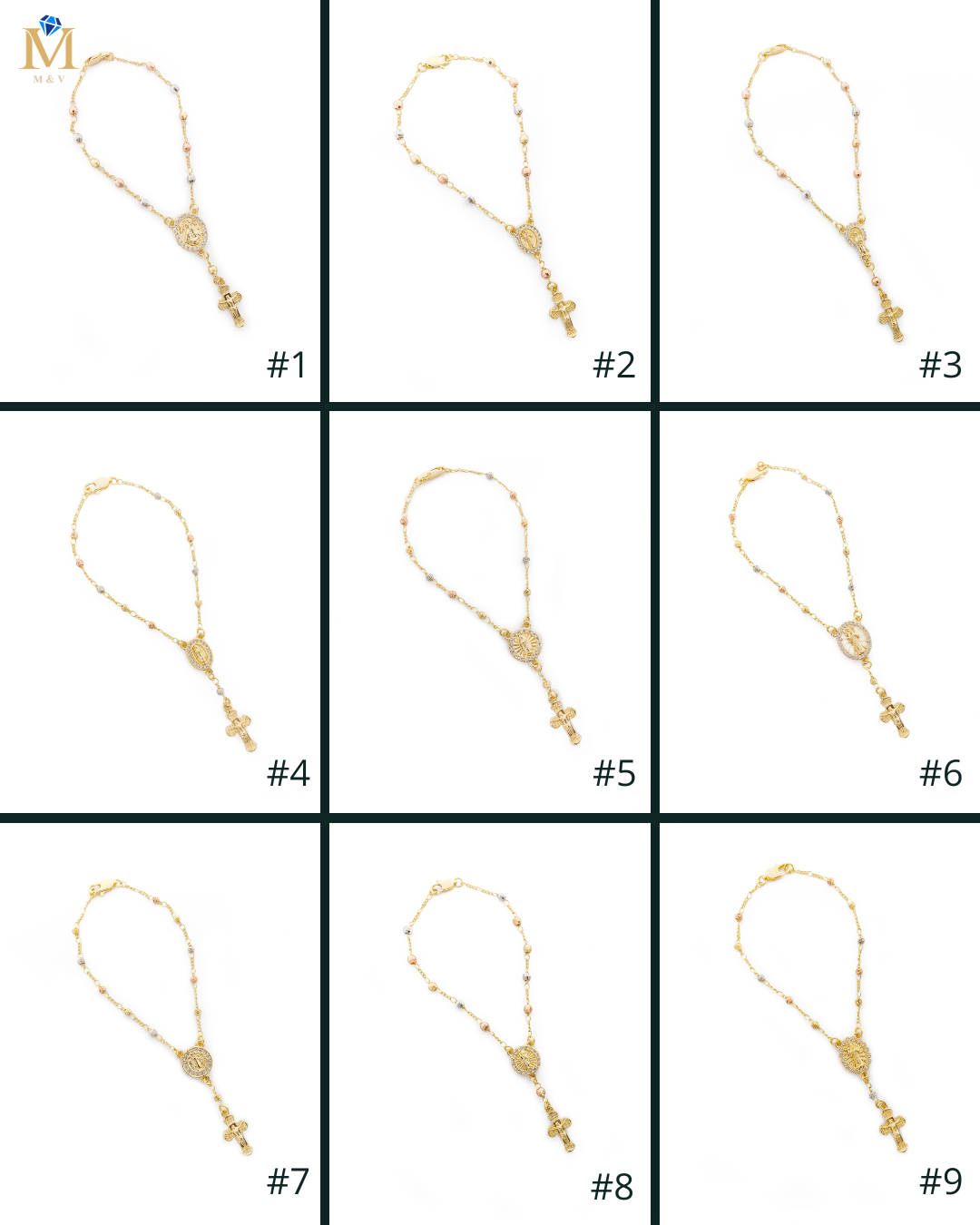 Decenario Dorado Religioso M3 Oro Laminado