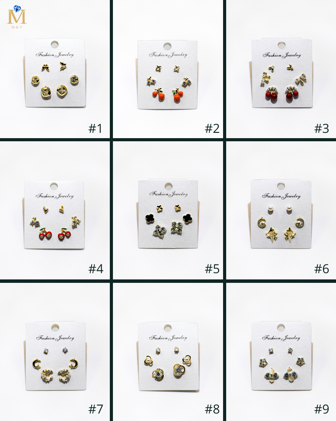 Set Aretes X3 - M22 Oro Laminado