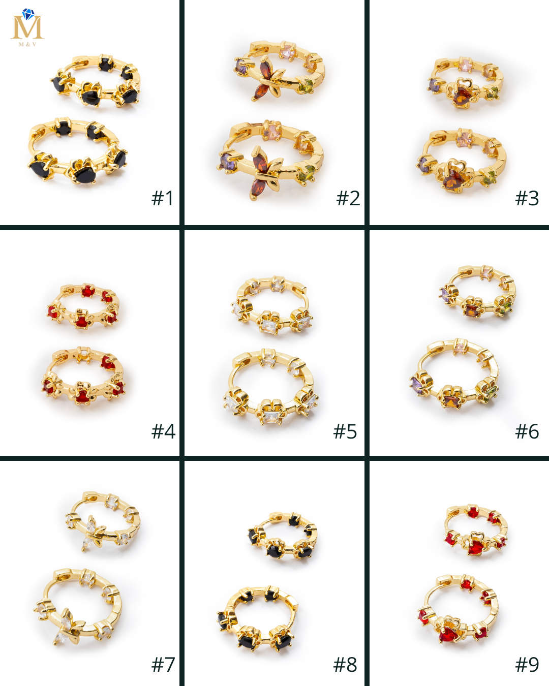 Aretes Huggies Dorados M3 ORO LAMINADO