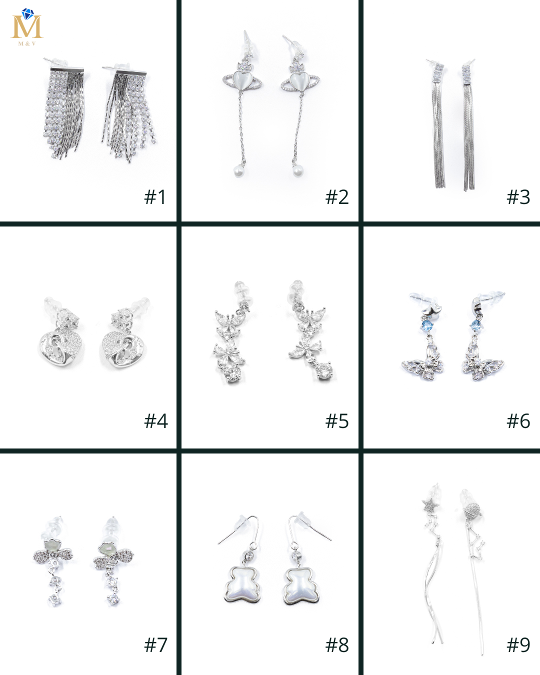 Aretes Largos Ansheli Plateados M19 Oro Laminado