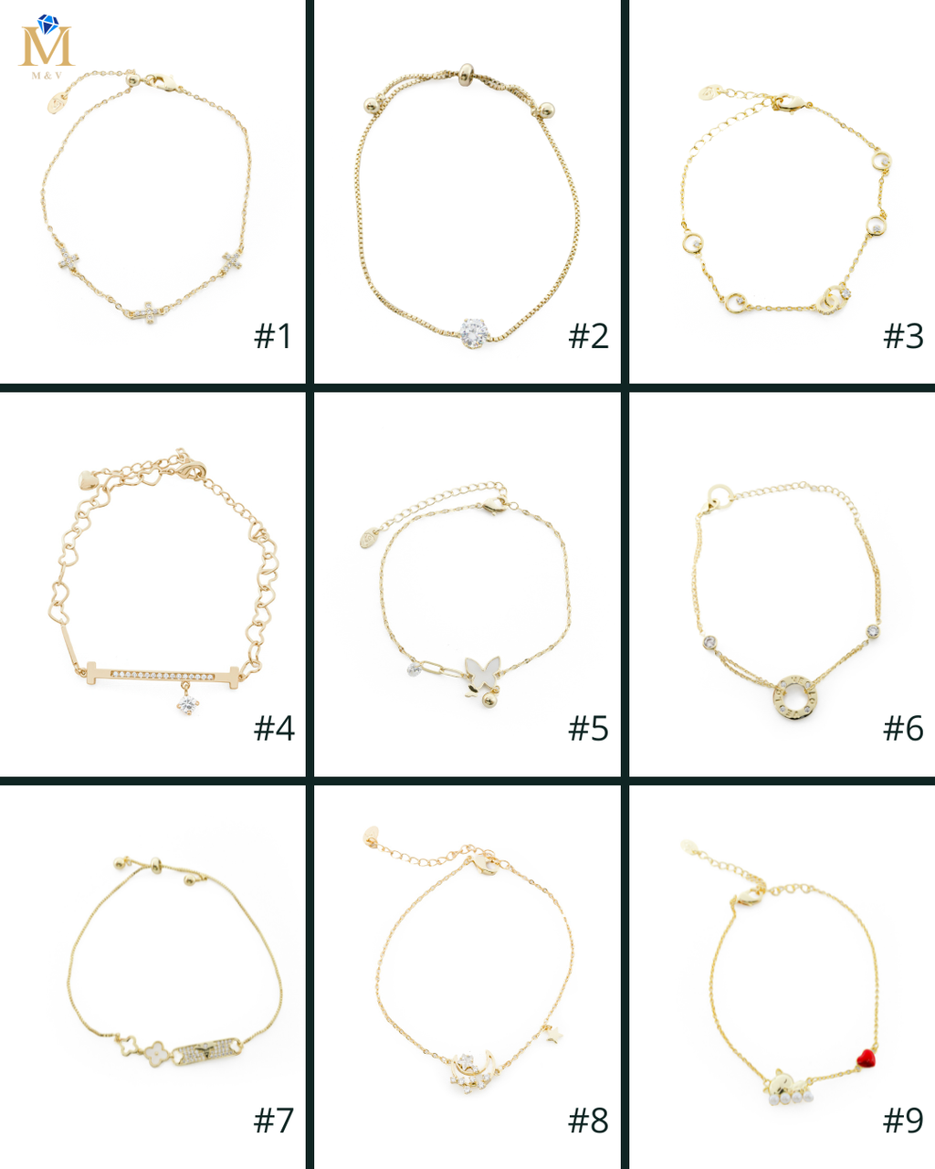 Pulsera Dorada Ansheli M2 - Oro Laminado