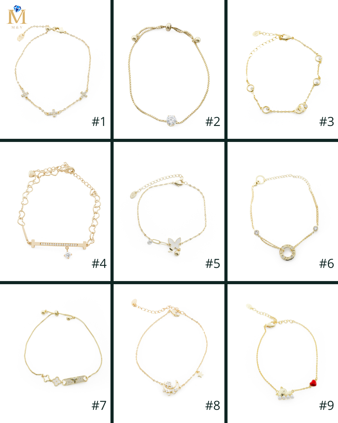Pulsera Dorada Ansheli M2 - Oro Laminado