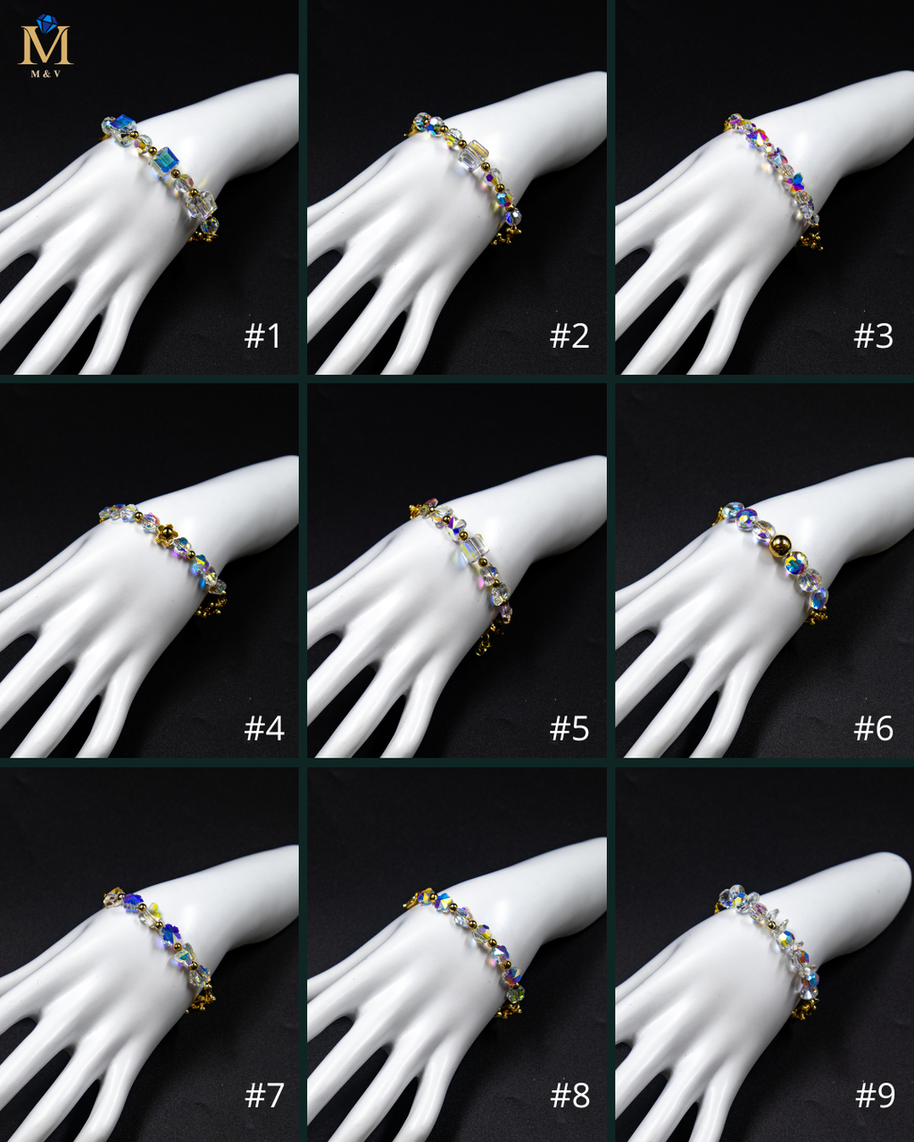 Pulsera con dijes tornasol - M2 Oro Laminado