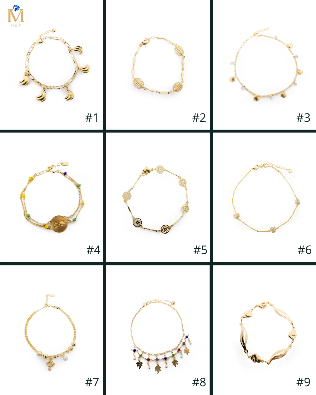 Pulsera dorada - Oro Laminado - M4