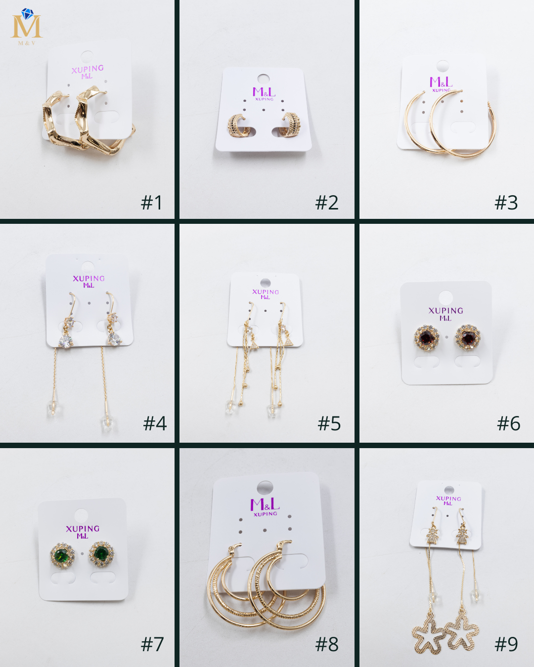 Aretes Dorados Xuping de Aro M10  Oro Laminado