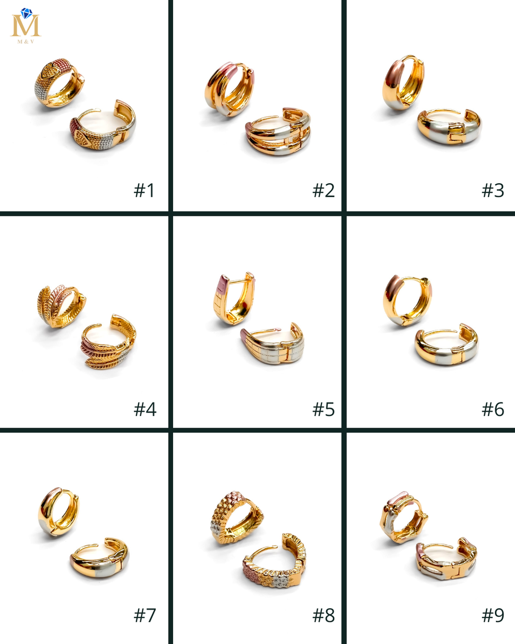 ARETES HUGGIES M20 - ORO LAMINADO