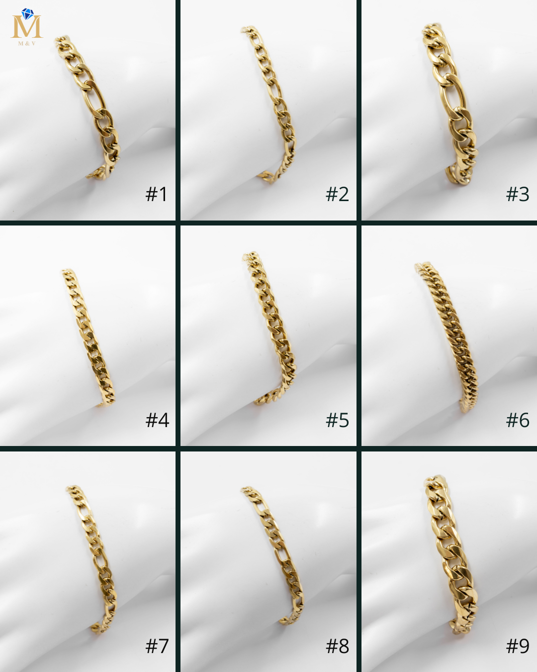 Pulsera Dorada - M4 Acero Inoxidable