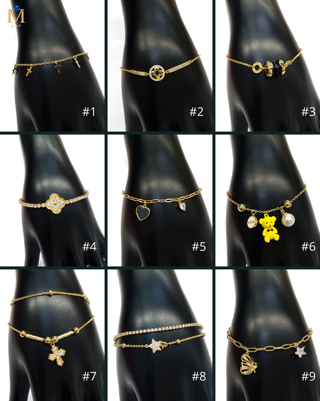Pulsera Ansheli M3 Oro Laminado