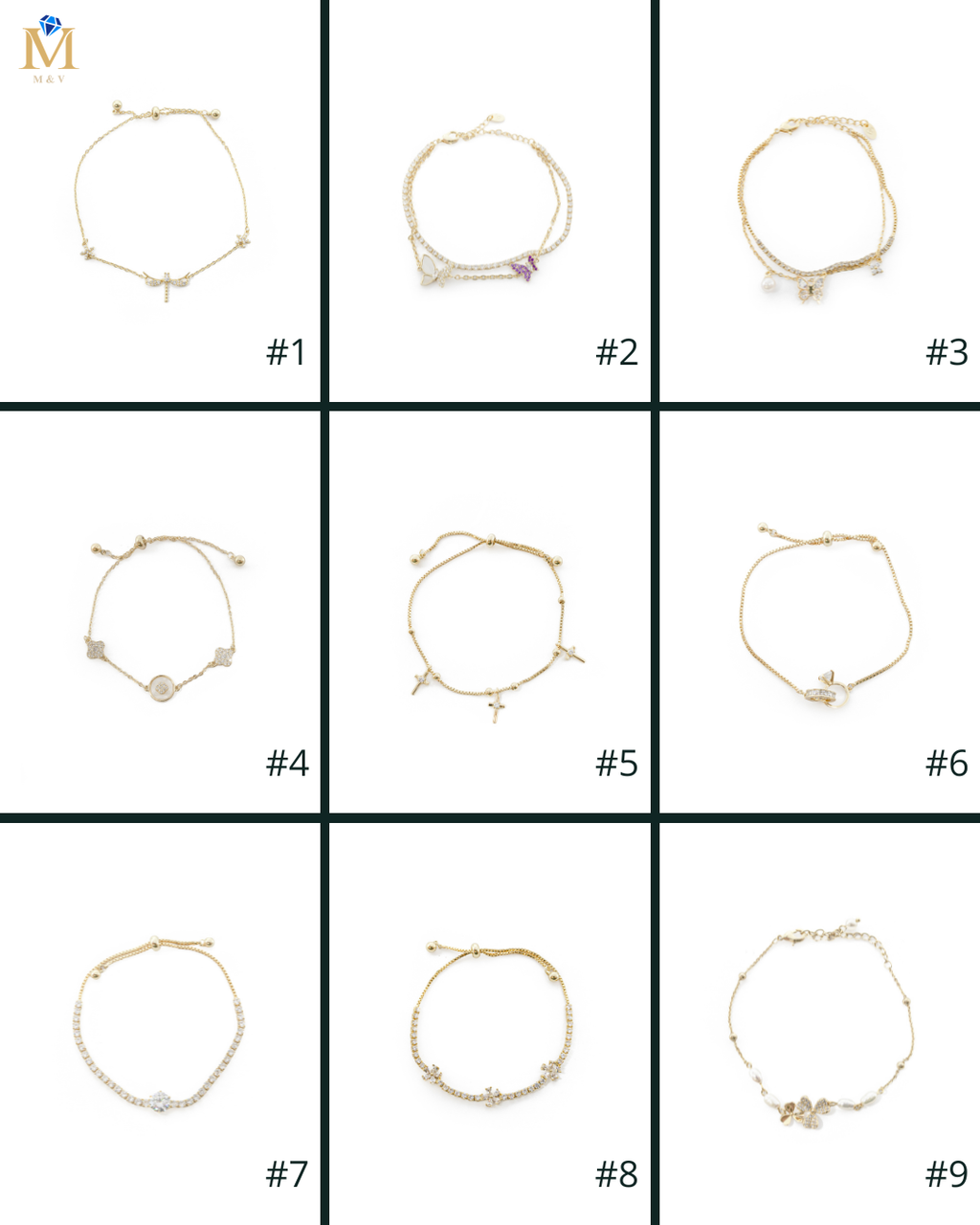 Pulsera Dorada Ansheli M16 - Oro Laminado