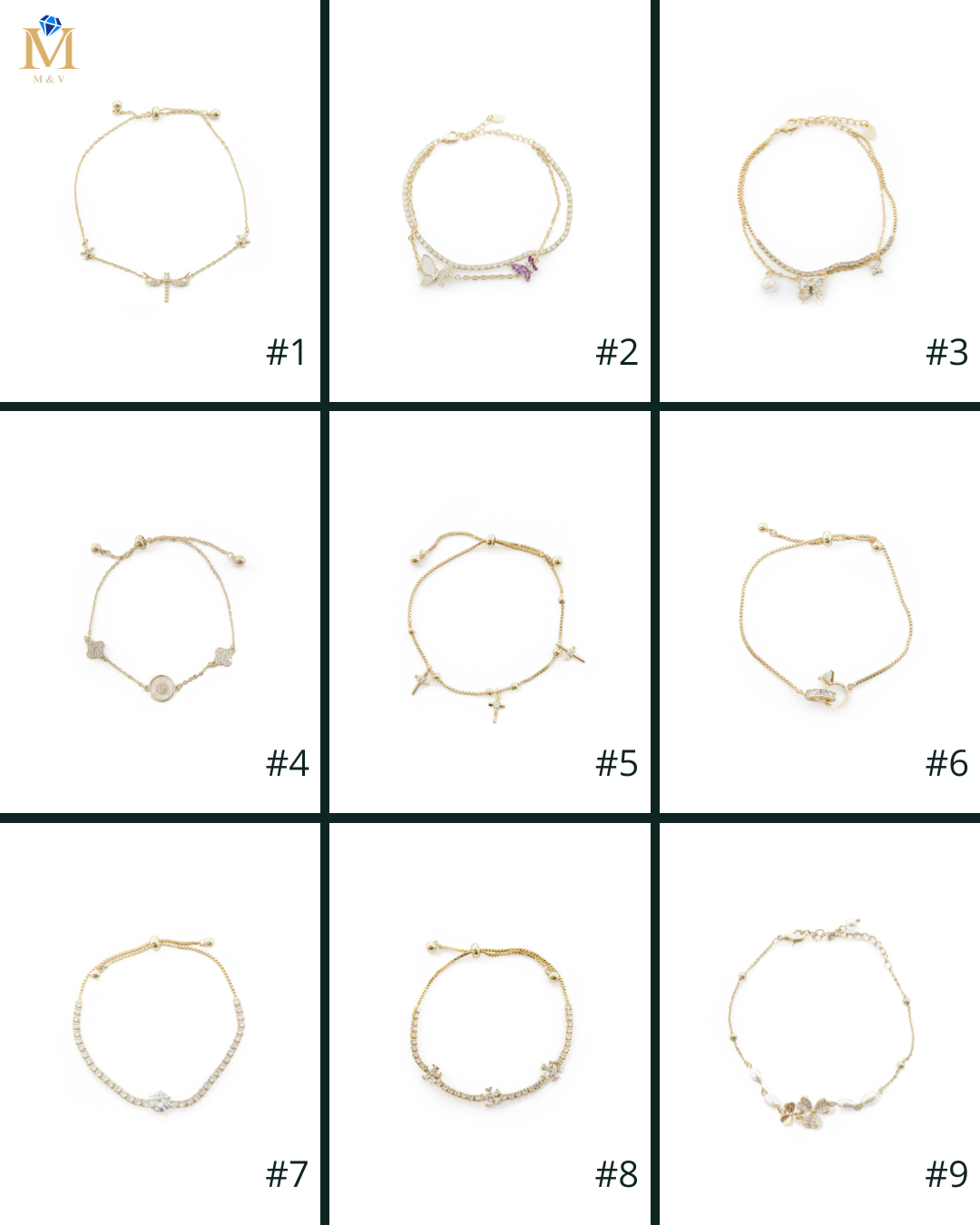 Pulsera Dorada Ansheli M16 - Oro Laminado