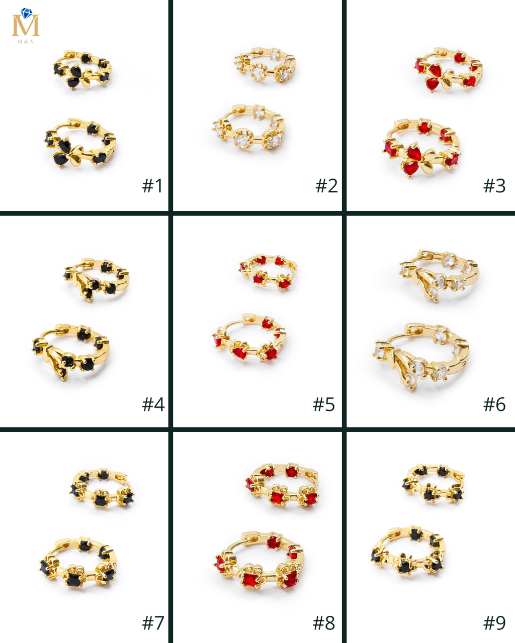 Aretes Huggies Dorados M4 ORO LAMINADO