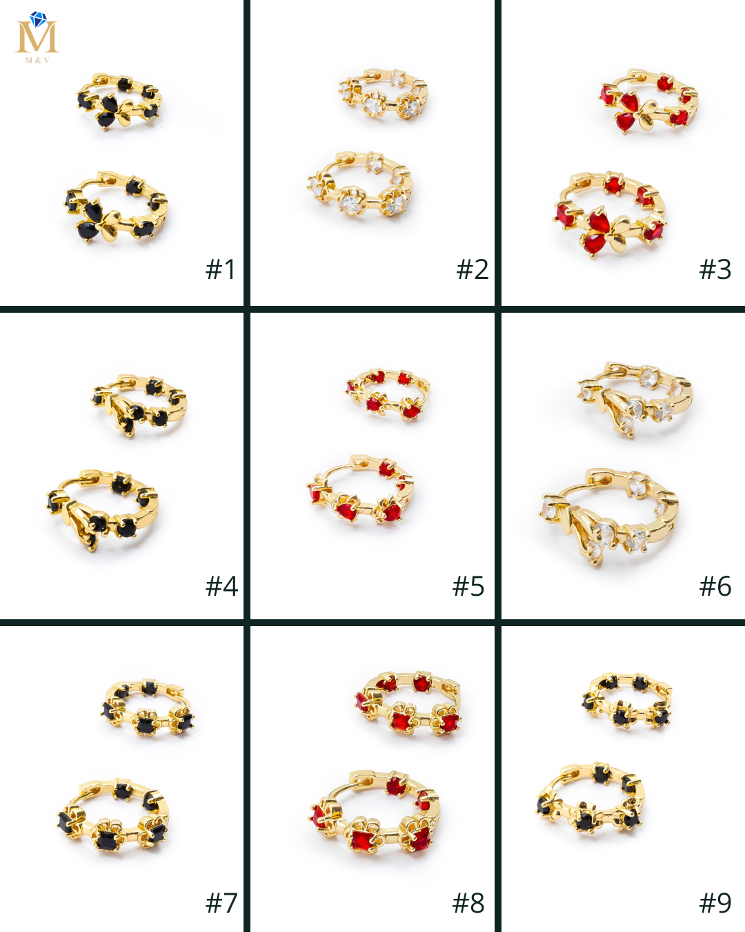 Aretes Huggies Dorados M4 ORO LAMINADO