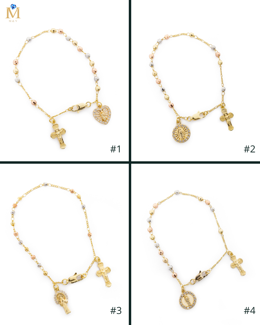 Decenario Dorado Religiosos M4 Oro Laminado