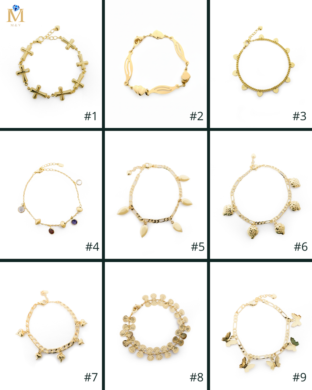 Pulsera dorada - Oro Laminado - M2