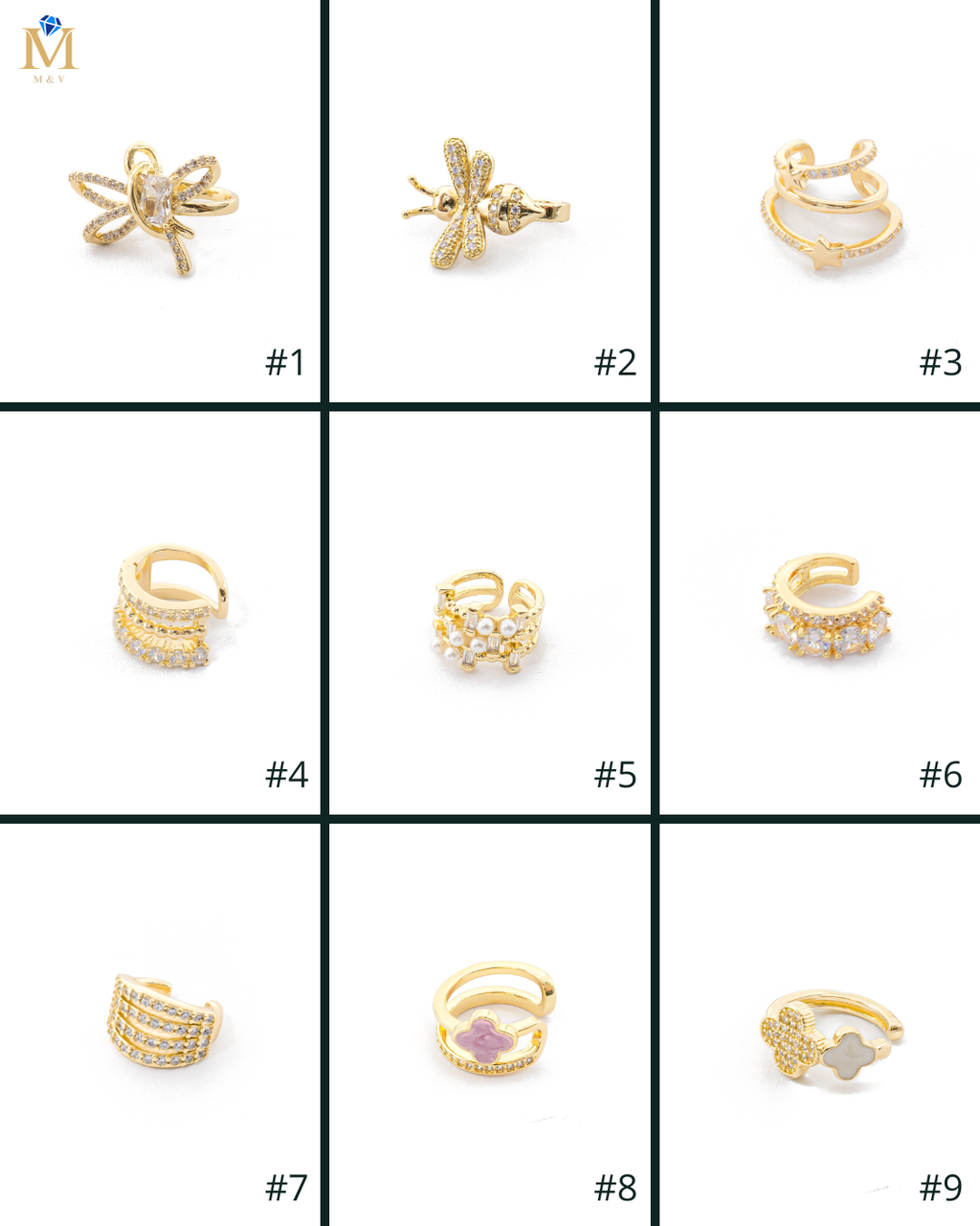 Aretes Simulador Dorados M6 Oro Laminado