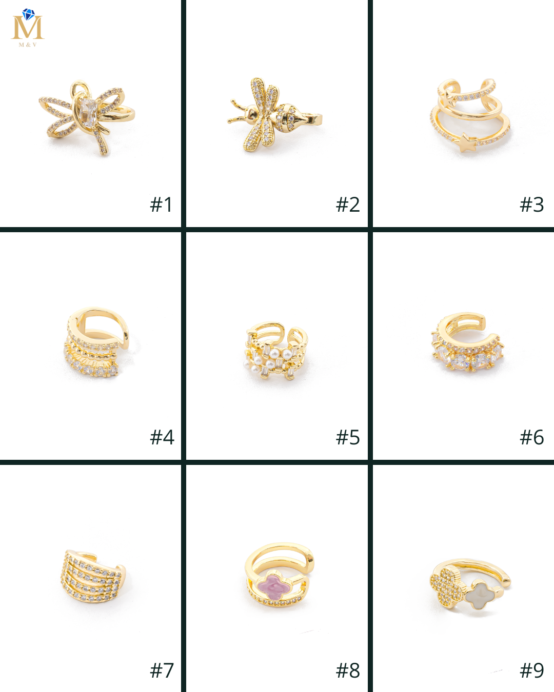 Aretes Simulador Dorados M6 Oro Laminado