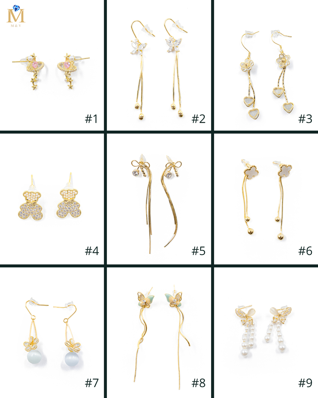 Aretes Largos Ansheli Dorados M4 Oro Laminado