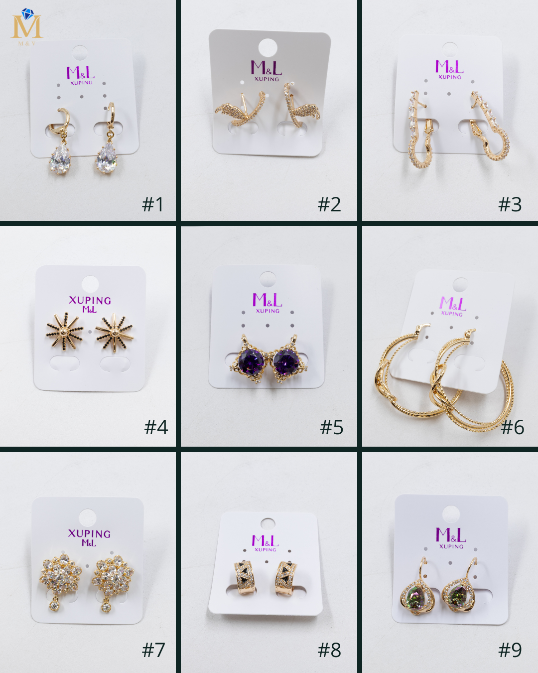 Aretes Dorados Xuping de Aro M12 Oro Laminado
