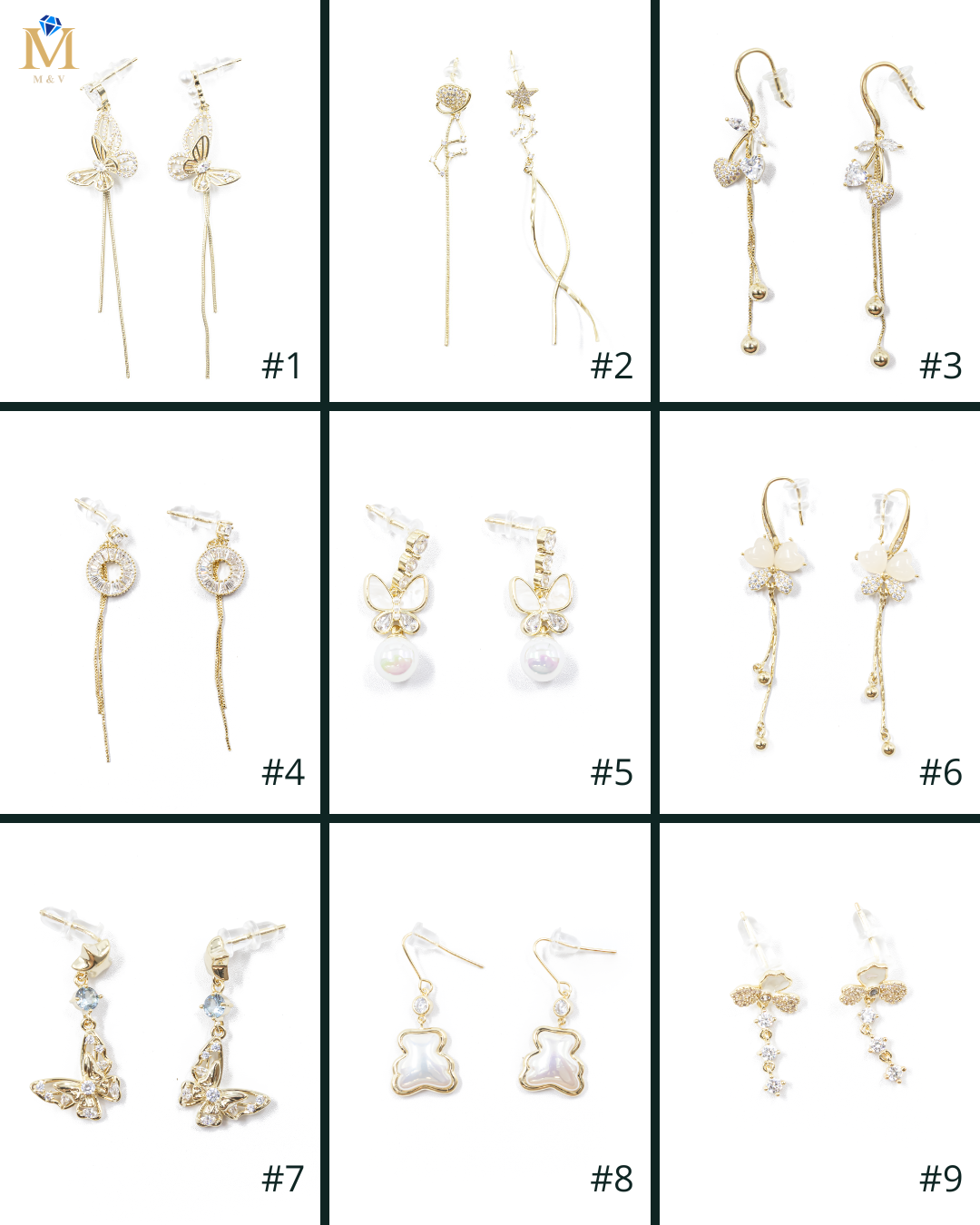 Aretes Largos Ansheli Dorados M8 Oro Laminado