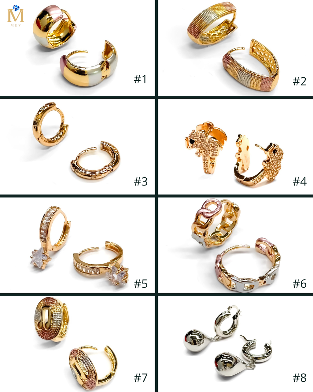 ARETES HUGGIES M14 - ORO LAMINADO
